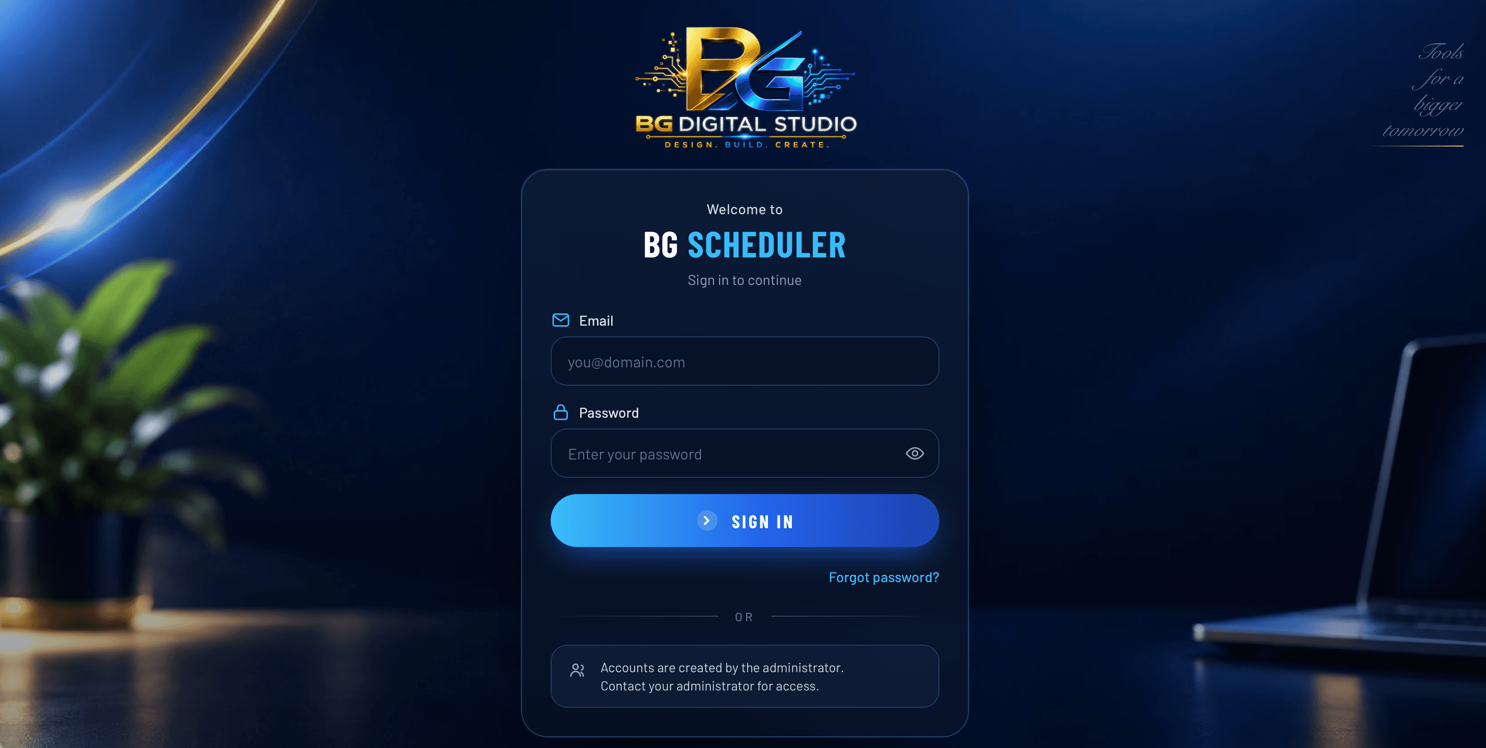 BG Scheduler — פלטפורמת תזמון וניהול מותאמת אישית
